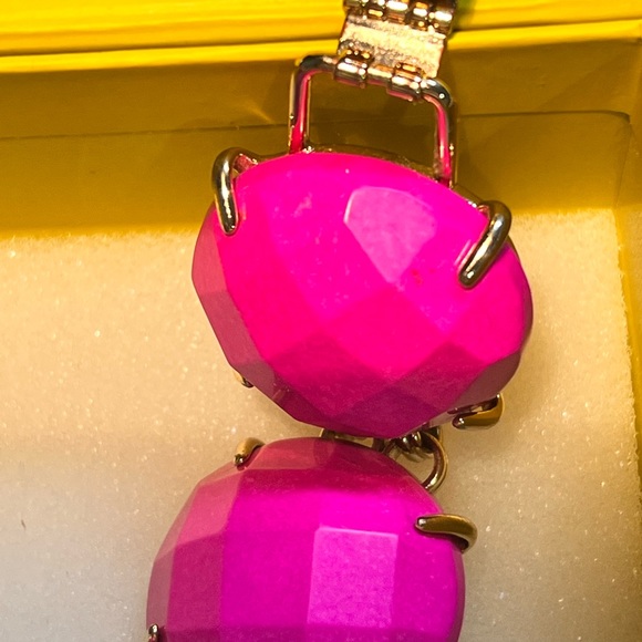 NWOT Kendra Scott Cassie Bracelet Bright Pink & Yellow Gold STUNNINGLY Perfect! - Picture 10 of 12